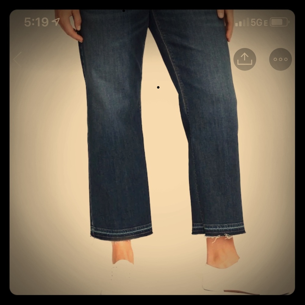 Mid-rise Plus Size  Cropped Kick-flare